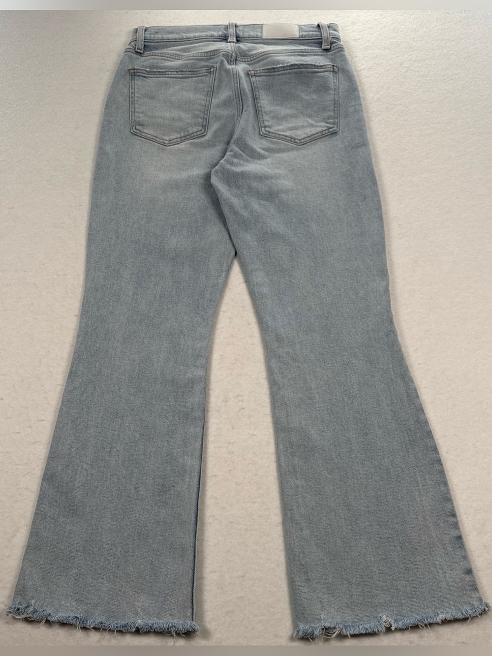 Pistola Lennon High Rise Cropped Boot Cut Jeans Womens 29 Raw Hem Lt Wash Ankle - Picture 2 of 7